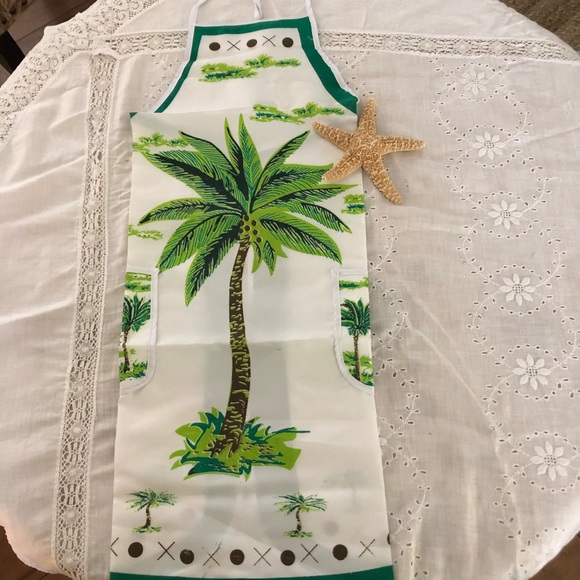 $10 Sale! NWT Last one! Vintage Style Palm Tree APRON - Picture 4 of 4